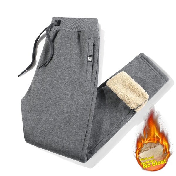 Men's Fleece-lined Thickened Dad Oversized Track Pants - Image 2