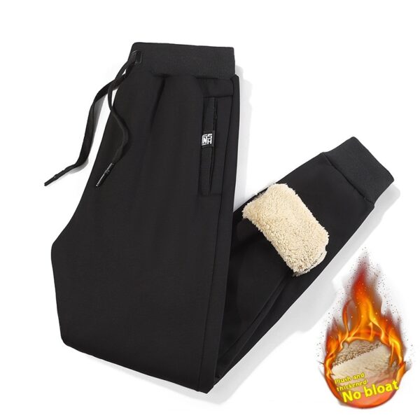 Men's Fleece-lined Thickened Dad Oversized Track Pants - Image 4