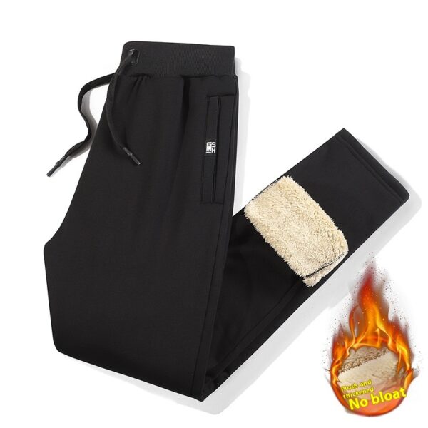 Men's Fleece-lined Thickened Dad Oversized Track Pants - Image 8