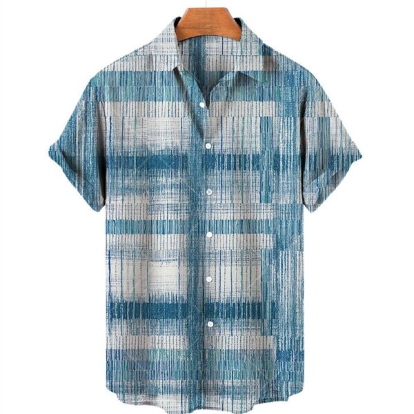 Men's Casual Fashion 3D Digital Printing Short Sleeve Shirt - Image 4