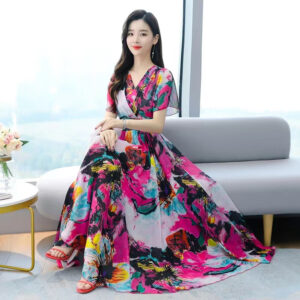 Elegant Floral Fashion Dress Women's Summer Fashion