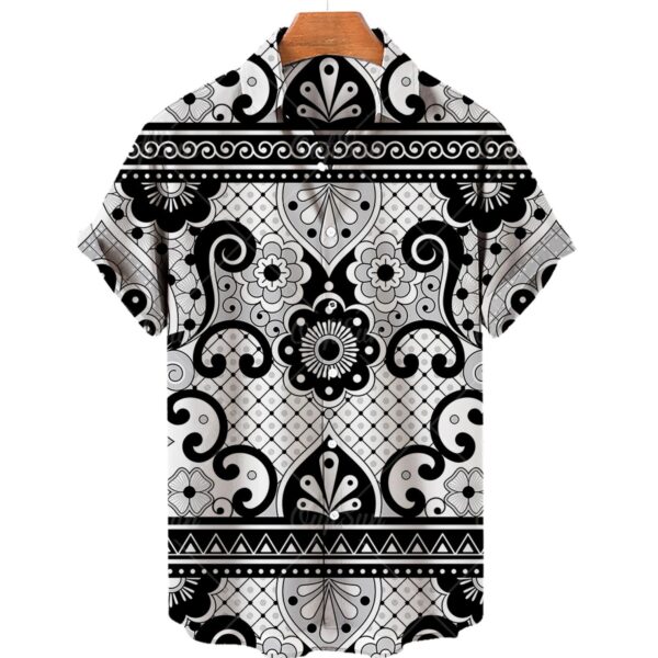 Men's Casual Fashion 3D Digital Printing Short Sleeve Shirt - Image 7
