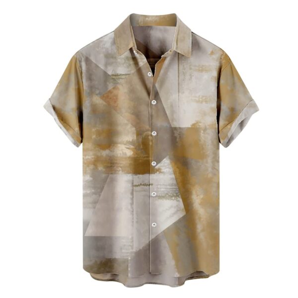 Men's Casual Fashion 3D Digital Printing Short Sleeve Shirt - Image 2