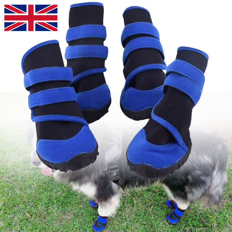 4x Anti-Slip Pet Boots Dog Puppy Waterproof Shoes Protective Rain-Booties Socks - Image 5