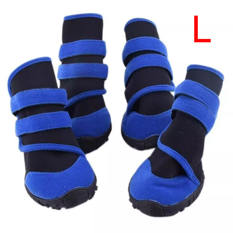 4x Anti-Slip Pet Boots Dog Puppy Waterproof Shoes Protective Rain-Booties Socks