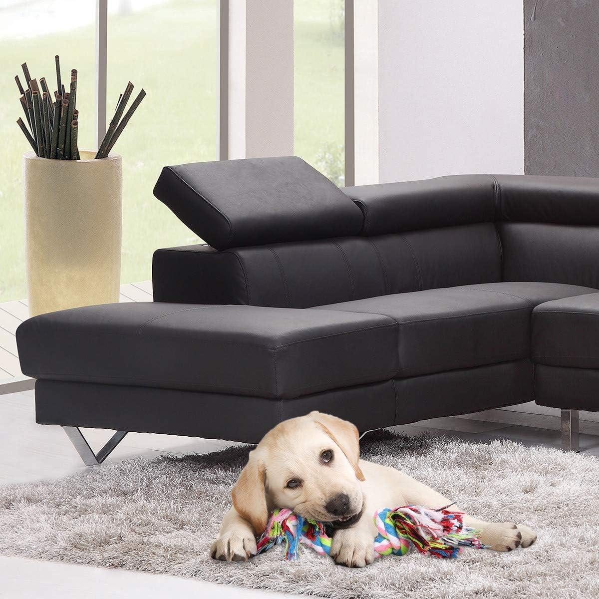 15pcs Tough Dog Toys Bundle Chew Rope Knot Ball Squeakers Pet Puppy Teething Random Send - Image 2