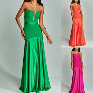 Stitching Chest-wrapped Dress Sleeveless Women