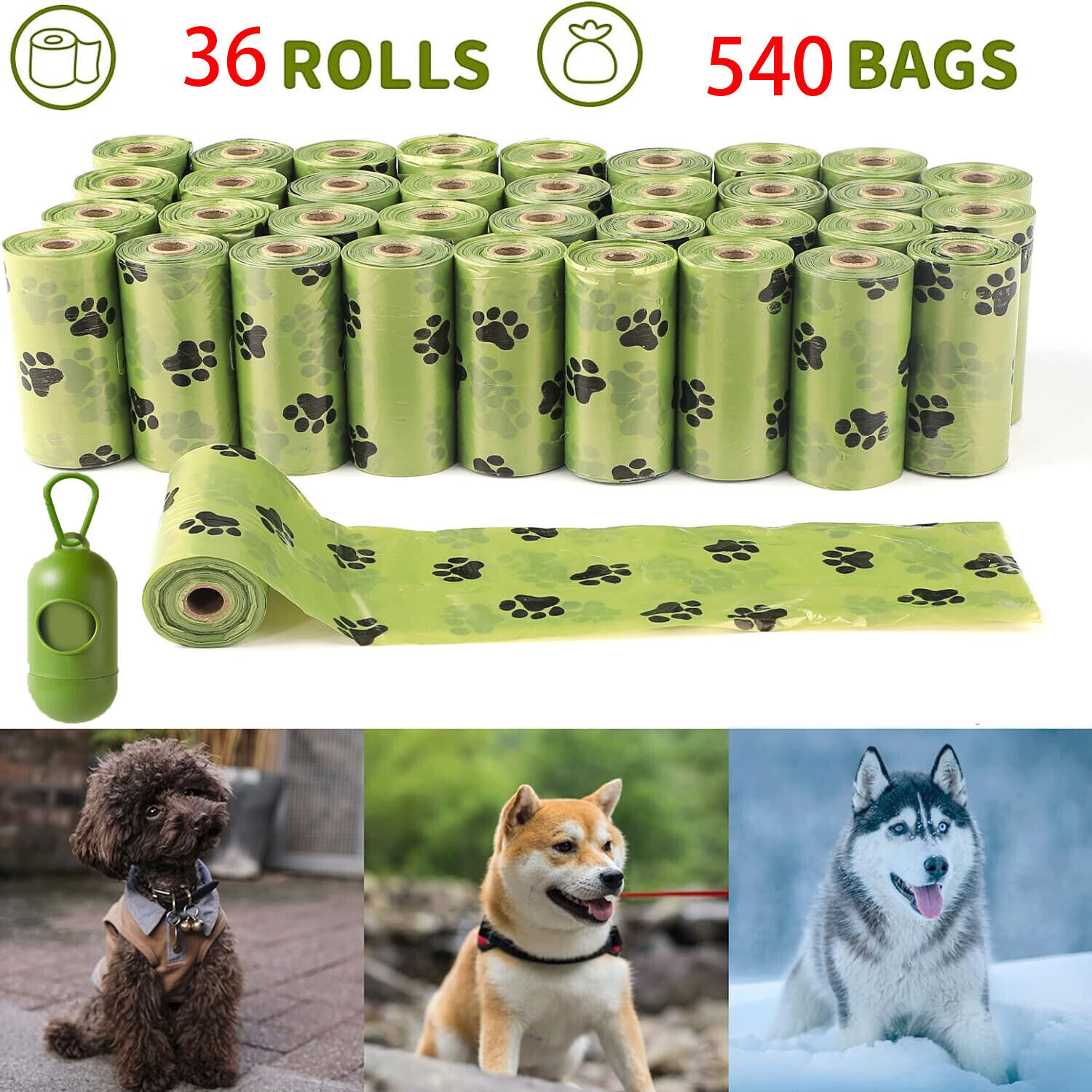 540 Bags High Quality Heavy Duty Large Biodegradable Dog Poo Bags Eco Poo Waste - Image 8