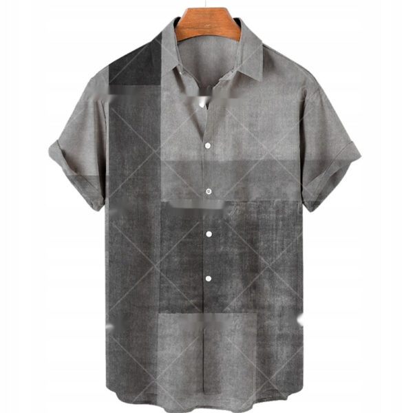 Men's Casual Fashion 3D Digital Printing Short Sleeve Shirt - Image 3