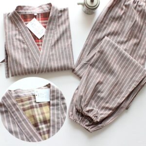 Japanese Style Pure Cotton Gauze Kimono Pajamas