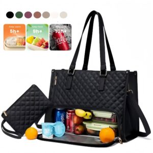Convenient Commute New Lunch Bag Women's Insulated Lunch Box Women's Leak-proof Large Purse Diagonal Computer Storage