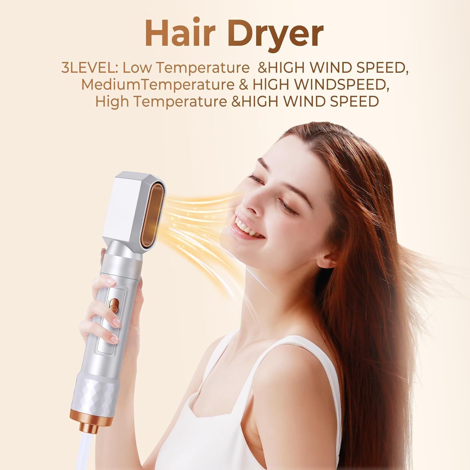 5 IN 1 Pro Air Wrap Blow Hair Styler Curler Straightener Hot Air Comb Brush Gift - Image 10