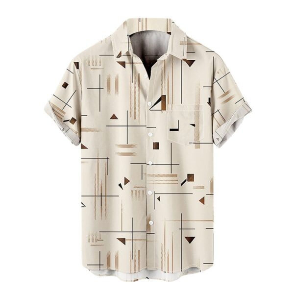 Men's Casual Fashion 3D Digital Printing Short Sleeve Shirt - Image 5