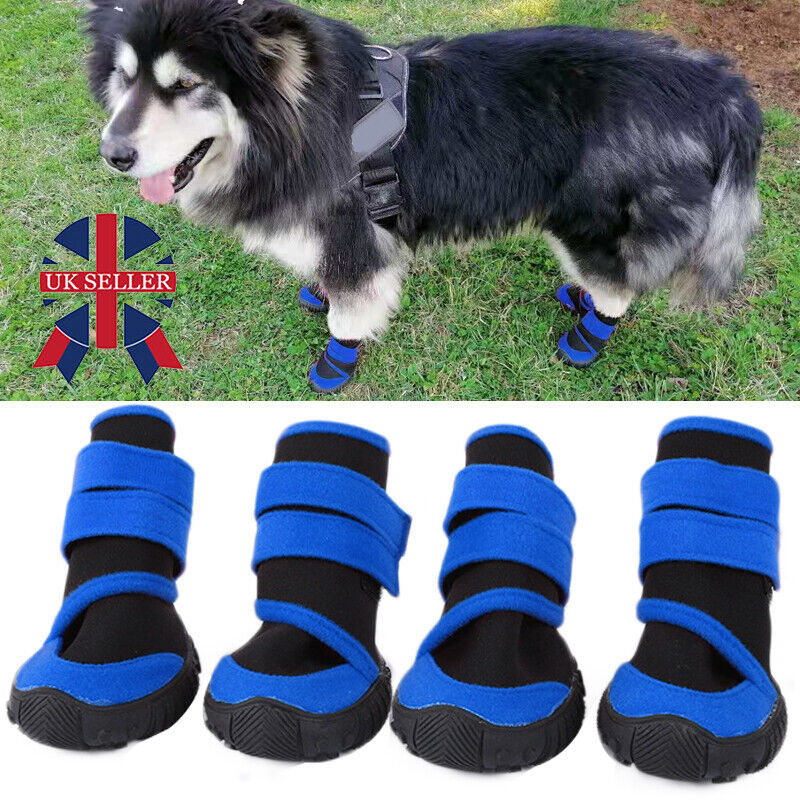 4x Anti-Slip Pet Boots Dog Puppy Waterproof Shoes Protective Rain-Booties Socks - Image 8