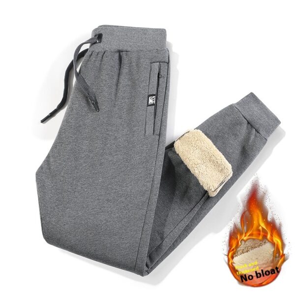 Men's Fleece-lined Thickened Dad Oversized Track Pants - Image 6