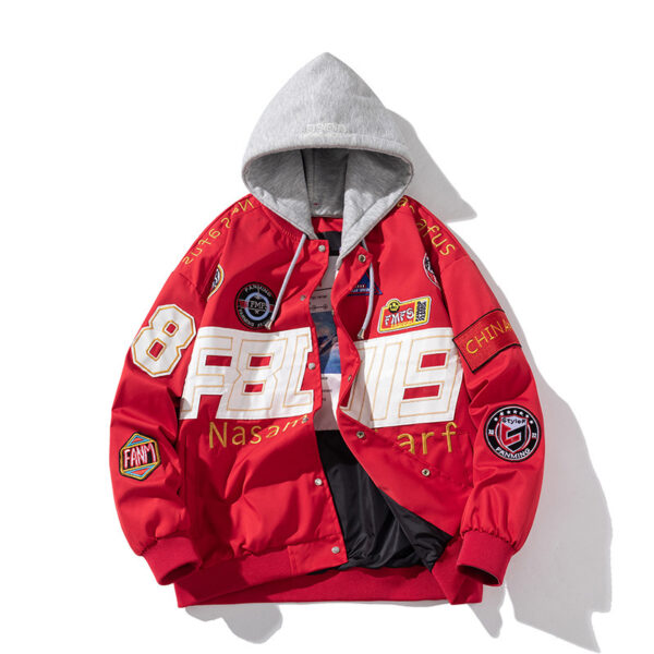 Autumn Winter Couple American Motorcycle Baseball Uniform - Image 4
