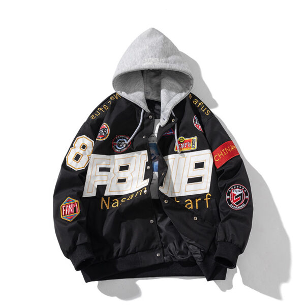 Autumn Winter Couple American Motorcycle Baseball Uniform - Image 6