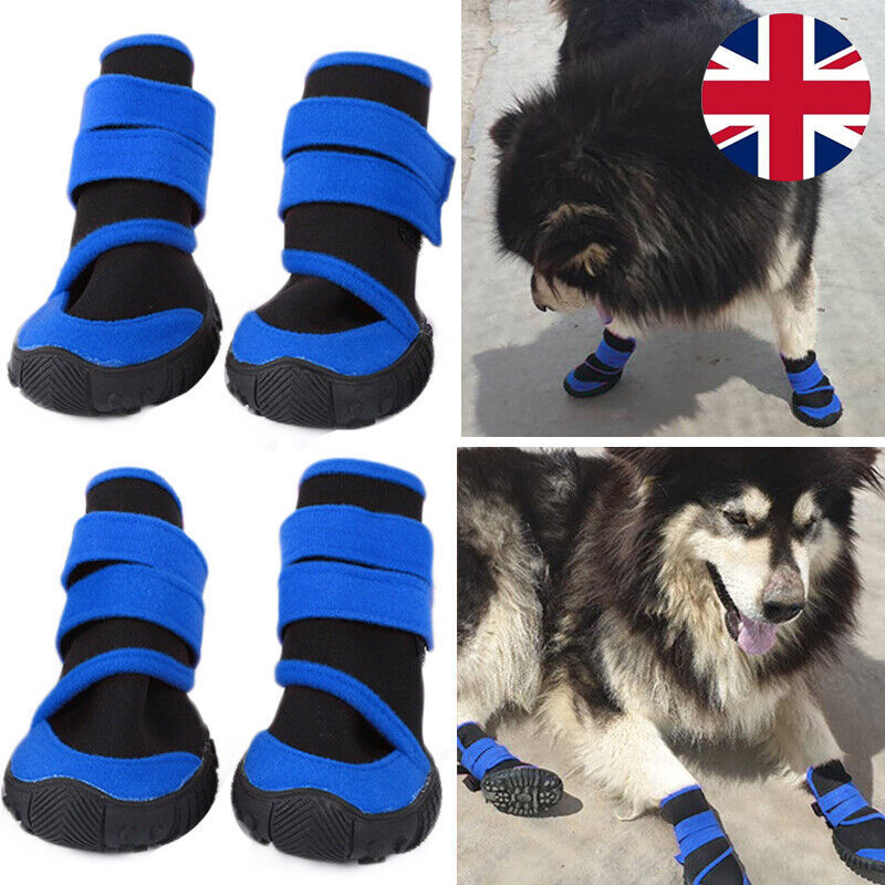 4x Anti-Slip Pet Boots Dog Puppy Waterproof Shoes Protective Rain-Booties Socks - Image 7